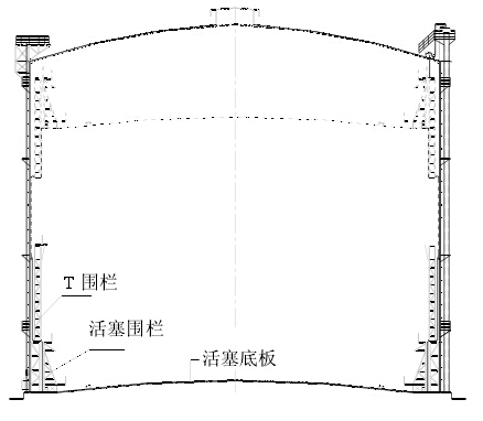 图 1-2 气柜剖面图